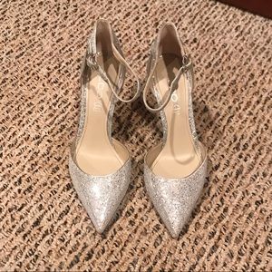 ALDO Silver Sparkly Heels